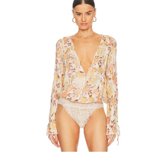 intimately free people Tops - Free People Intimately Free Everything's Rosy Bodysuit Small Boho Feminine
